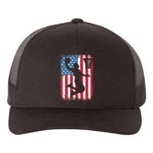 American Flag Basketball Apparel funny Basketball Yupoong Adult 5-Panel Trucker Hat