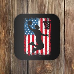 American Flag Basketball Apparel funny Basketball Coaster