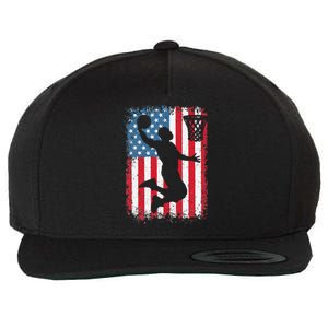 American Flag Basketball Apparel funny Basketball Wool Snapback Cap