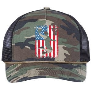 American Flag Basketball Apparel funny Basketball Retro Rope Trucker Hat Cap