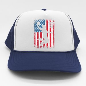 American Flag Basketball Apparel funny Basketball Trucker Hat