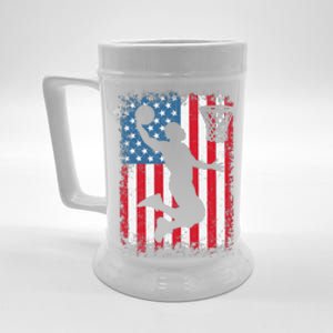 American Flag Basketball Apparel funny Basketball Beer Stein