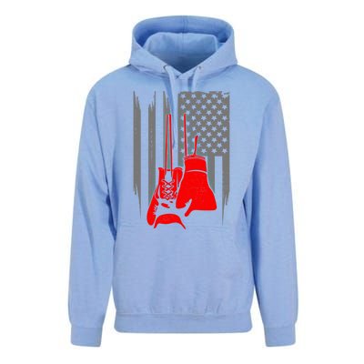 American Flag Boxing Boxer Boxing Funny Gift Unisex Surf Hoodie