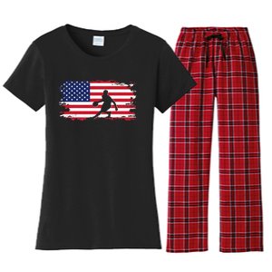 American Flag Basketball Apparel - Basketball Women's Flannel Pajama Set