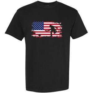 American Flag Bowling Apparel Bowling Garment-Dyed Heavyweight T-Shirt