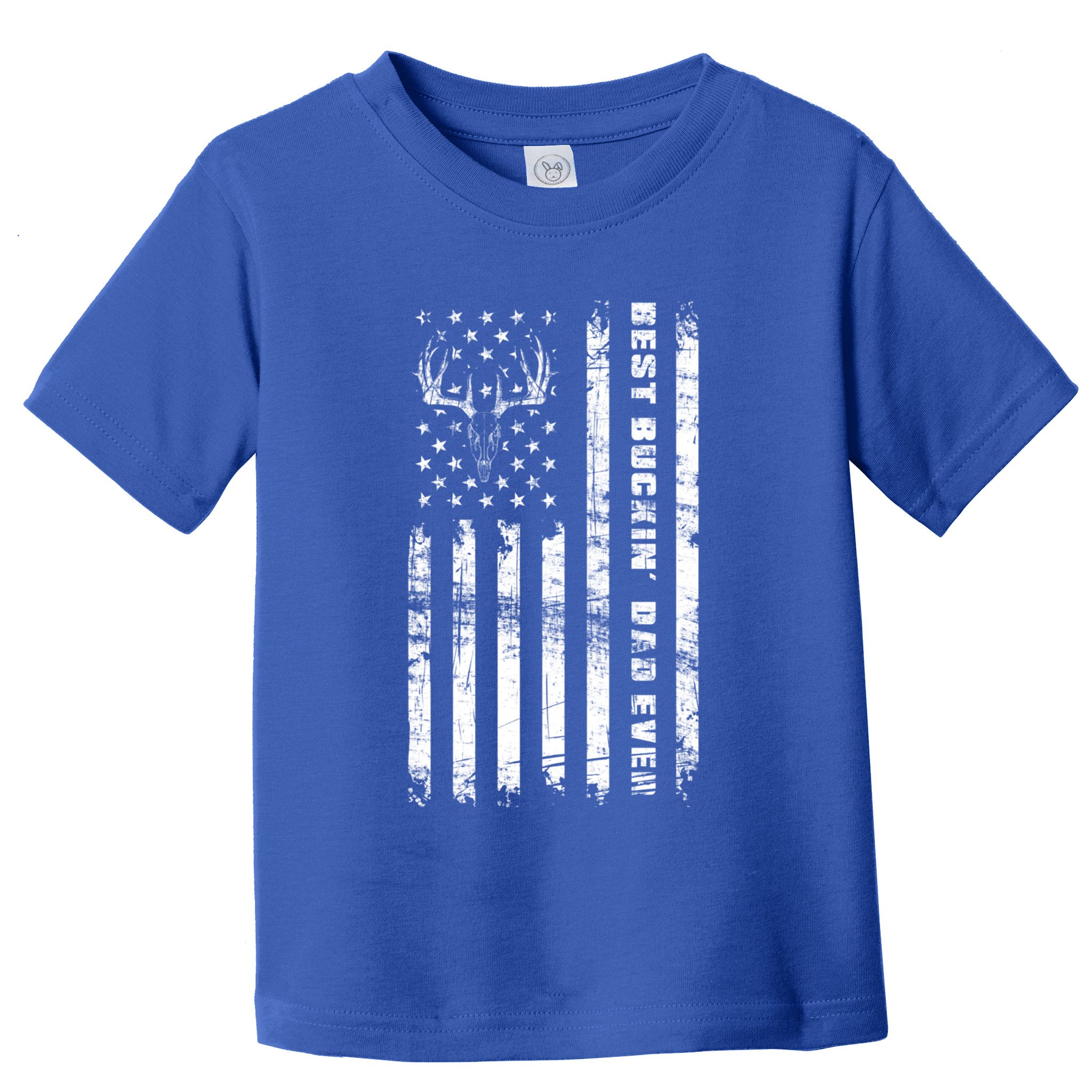 American Flag Best Buckin Dad Ever Gift Deer Hunter Gift Toddler T-Shirt