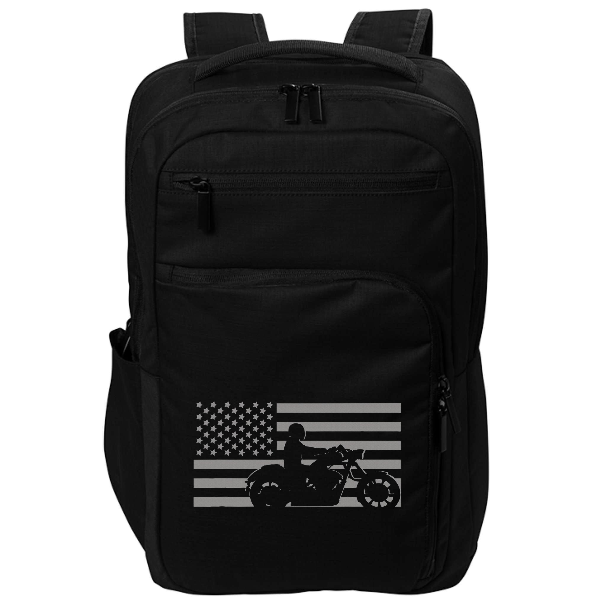 American Flag Biker Motorcycle Impact Tech Backpack