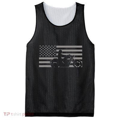 American Flag Biker Motorcycle Mesh Reversible Basketball Jersey Tank