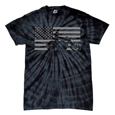 American Flag Biker Motorcycle Tie-Dye T-Shirt