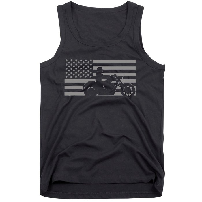 American Flag Biker Motorcycle Tank Top