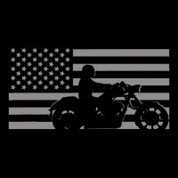 American Flag Biker Motorcycle Zip Tote Bag