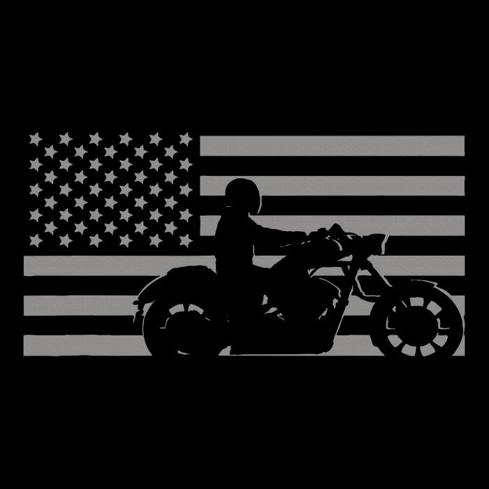 American Flag Biker Motorcycle Zip Tote Bag