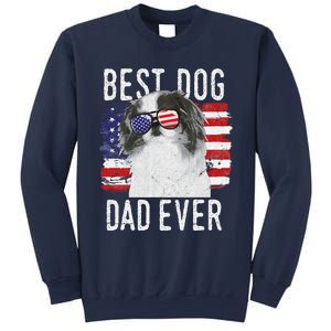 American Flag Best Dog Dad Ever Japanese Chin Usa Sweatshirt