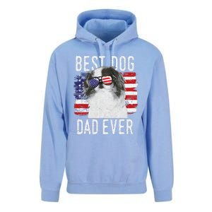 American Flag Best Dog Dad Ever Japanese Chin Usa Unisex Surf Hoodie