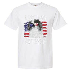 American Flag Best Dog Dad Ever Japanese Chin Usa Garment-Dyed Heavyweight T-Shirt