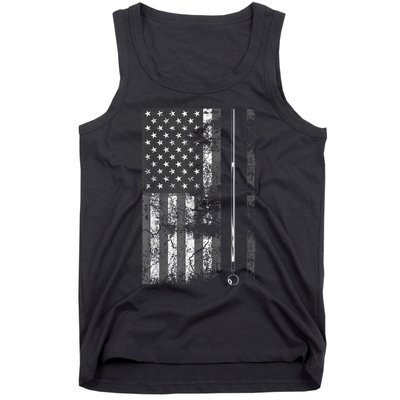 American Flag Billiard Stick Cute Table Game Funny USA Tank Top