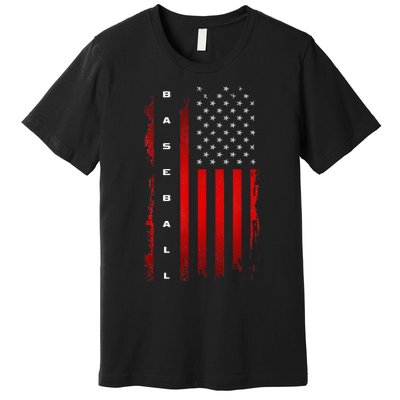 American Flag Baseball Apparel Baseball Premium T-Shirt