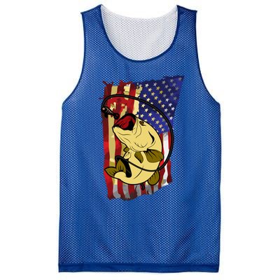 American Flag Bass Fishing Fisher Xmas Christmas Gift Meaningful Gift Mesh Reversible Basketball Jersey Tank