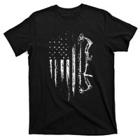 American Flag Bowhunting Bow Archery Gift For Deer Hunter T-Shirt