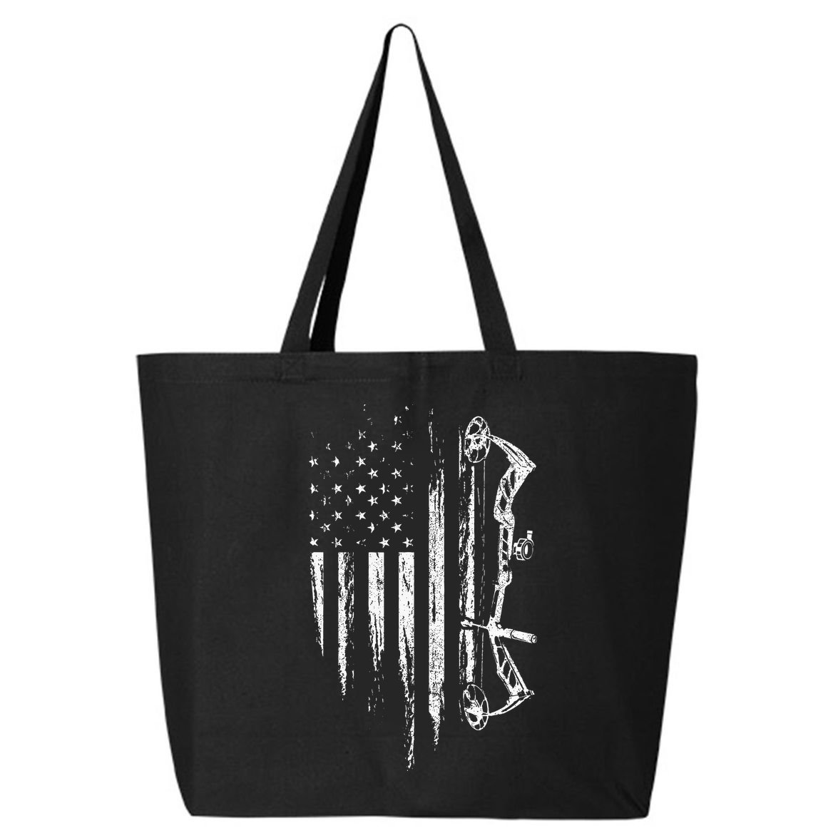 American Flag Bowhunting Bow Archery Gift For Deer Hunter 25L Jumbo Tote