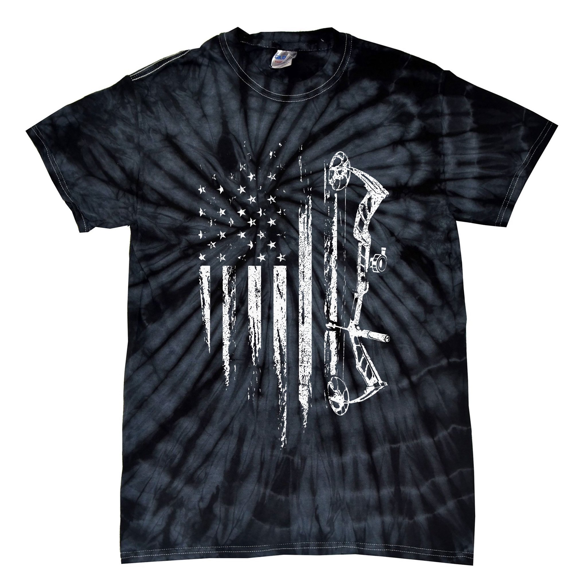 American Flag Bowhunting Bow Archery Gift For Deer Hunter Tie-Dye T-Shirt
