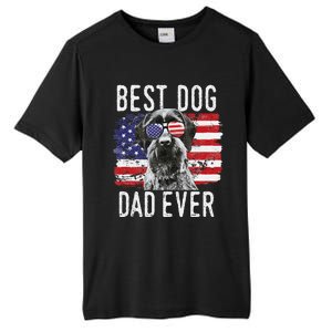 American Flag Best Dog Dad Ever German Wirehaired Pointer Tall Fusion ChromaSoft Performance T-Shirt