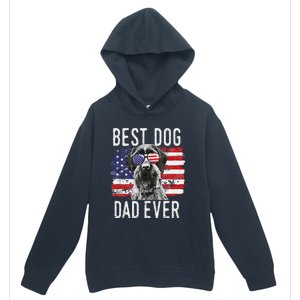 American Flag Best Dog Dad Ever German Wirehaired Pointer Urban Pullover Hoodie