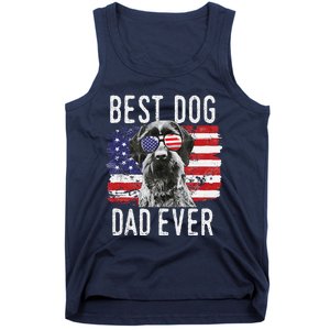 American Flag Best Dog Dad Ever German Wirehaired Pointer Tank Top