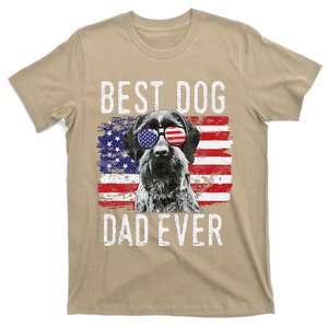 American Flag Best Dog Dad Ever German Wirehaired Pointer T-Shirt