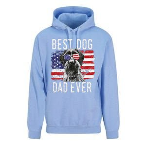 American Flag Best Dog Dad Ever German Wirehaired Pointer Unisex Surf Hoodie