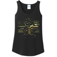 American Flag Biker Motorcycle Ladies Essential Tank