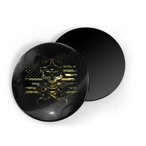 American Flag Biker Motorcycle Magnet