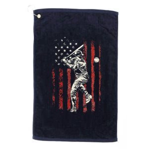 American Flag Baseball Team Gift Platinum Collection Golf Towel