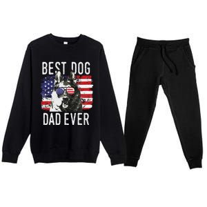 American Flag Best Dog Dad Ever German Shepherd Dogs Usa Premium Crewneck Sweatsuit Set