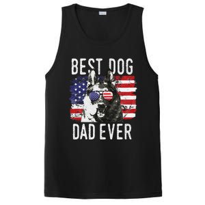 American Flag Best Dog Dad Ever German Shepherd Dogs Usa PosiCharge Competitor Tank