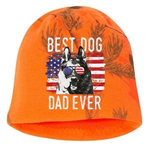 American Flag Best Dog Dad Ever German Shepherd Dogs Usa Kati - Camo Knit Beanie