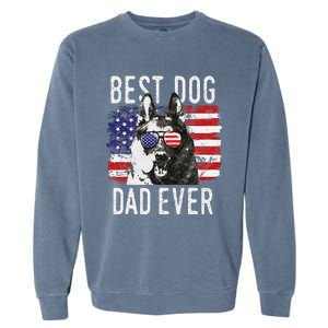 American Flag Best Dog Dad Ever German Shepherd Dogs Usa Garment-Dyed Sweatshirt