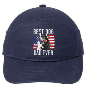 American Flag Best Dog Dad Ever German Shepherd Dogs Usa 7-Panel Snapback Hat