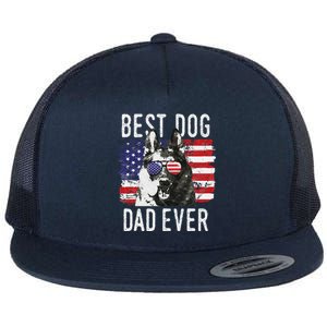 American Flag Best Dog Dad Ever German Shepherd Dogs Usa Flat Bill Trucker Hat