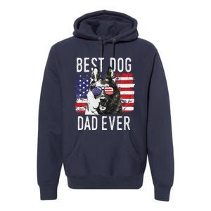 American Flag Best Dog Dad Ever German Shepherd Dogs Usa Premium Hoodie