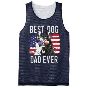 American Flag Best Dog Dad Ever German Shepherd Dogs Usa Mesh Reversible Basketball Jersey Tank