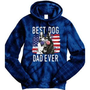 American Flag Best Dog Dad Ever German Shepherd Dogs Usa Tie Dye Hoodie