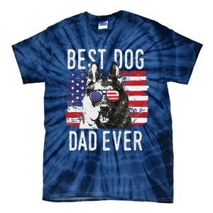 American Flag Best Dog Dad Ever German Shepherd Dogs Usa Tie-Dye T-Shirt