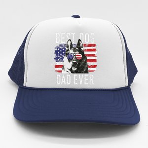 American Flag Best Dog Dad Ever German Shepherd Dogs Usa Trucker Hat