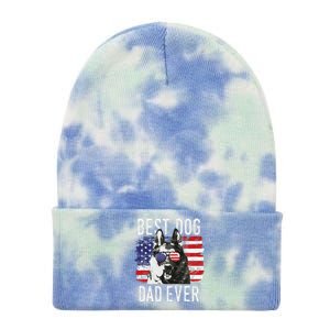 American Flag Best Dog Dad Ever German Shepherd Dogs Usa Tie Dye 12in Knit Beanie