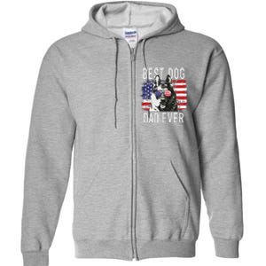 American Flag Best Dog Dad Ever German Shepherd Dogs Usa Full Zip Hoodie