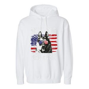 American Flag Best Dog Dad Ever German Shepherd Dogs Usa Garment-Dyed Fleece Hoodie