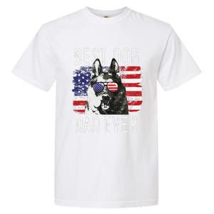 American Flag Best Dog Dad Ever German Shepherd Dogs Usa Garment-Dyed Heavyweight T-Shirt