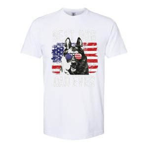 American Flag Best Dog Dad Ever German Shepherd Dogs Usa Softstyle CVC T-Shirt