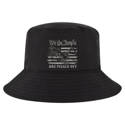 American Flag Bald Eagle We The People Are Pissed Off Cool Comfort Performance Bucket Hat